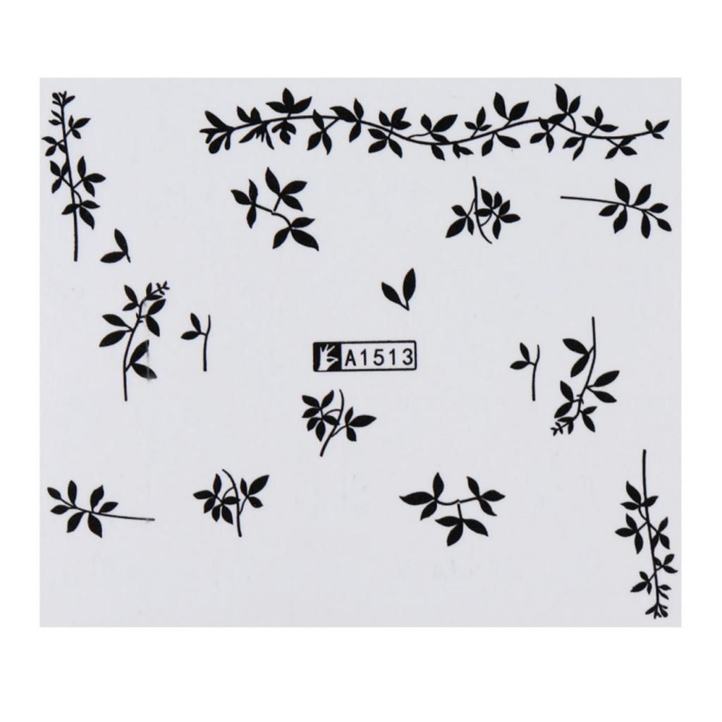12Pcs Women Girls Nail Art Stickers Letter Body Art Tips Decals Mixed