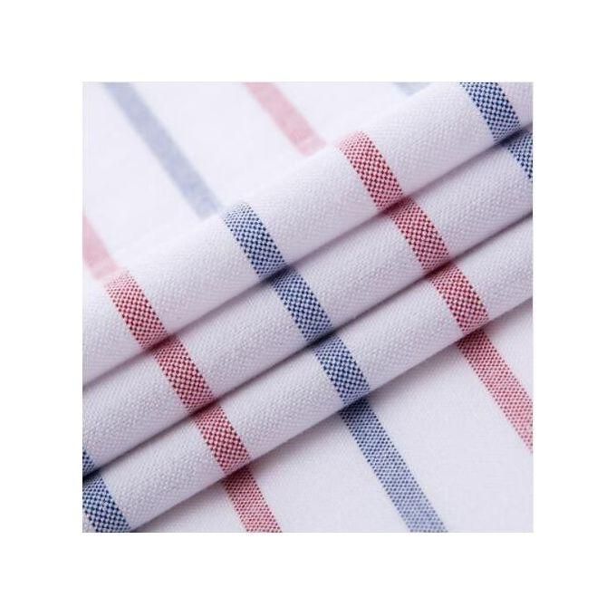 Button Down Office Work Men's 100% Cotton Multi Striped Oxford Dress Shirts With Left Chest Pocket Smart Casual Slim Fit Shirt(201806-20)