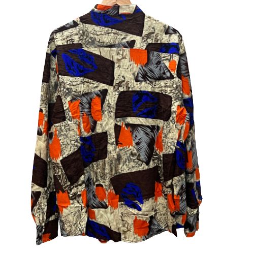 New Men Abstract Colour Printed Long Sleeves Bishop Neck Shirts