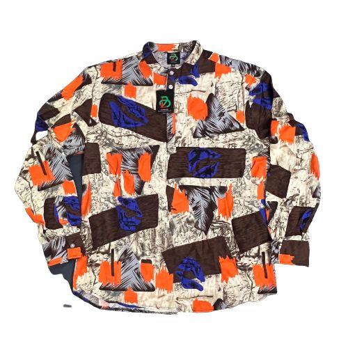 New Men Abstract Colour Printed Long Sleeves Bishop Neck Shirts