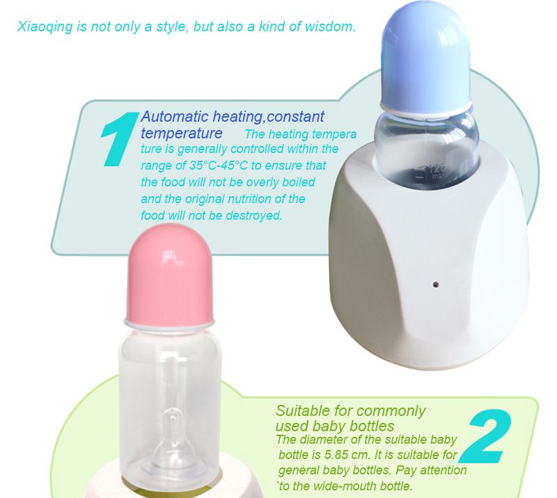 1 Set Milk Heater With Baby Bottle Household Baby Care