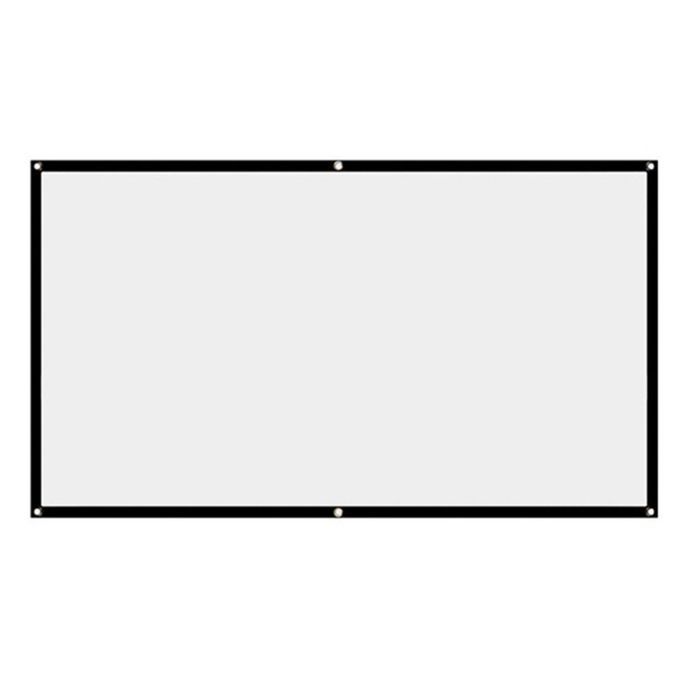 Ple Folding Soft  Urtain HD Portable Proje Tor  Urtain Polyester Spandex  Orporate Offi E Home Theater-White-84 In Hes