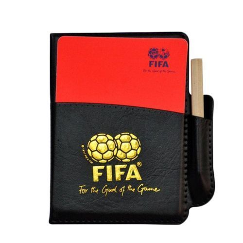 Football Soccer Referee Wallet Red & Yellow Card