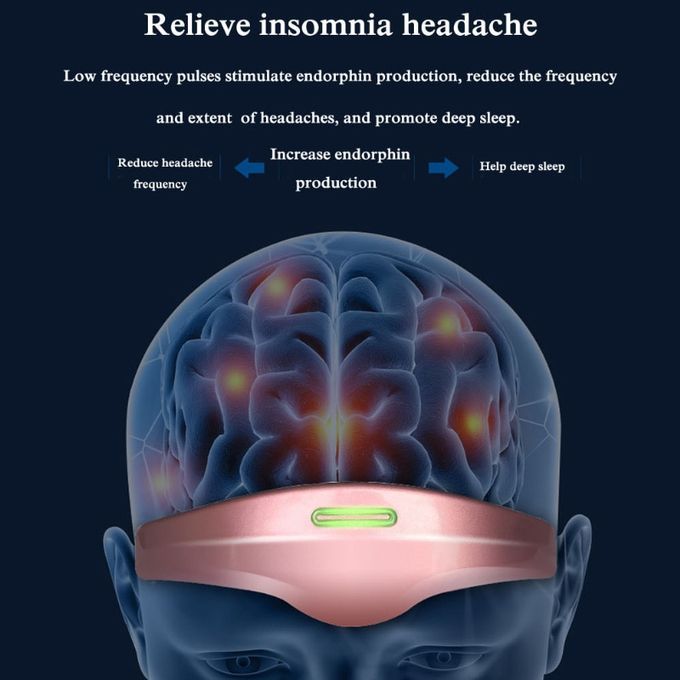Electric Head Sleep Monitor Headache Relief Massager Red