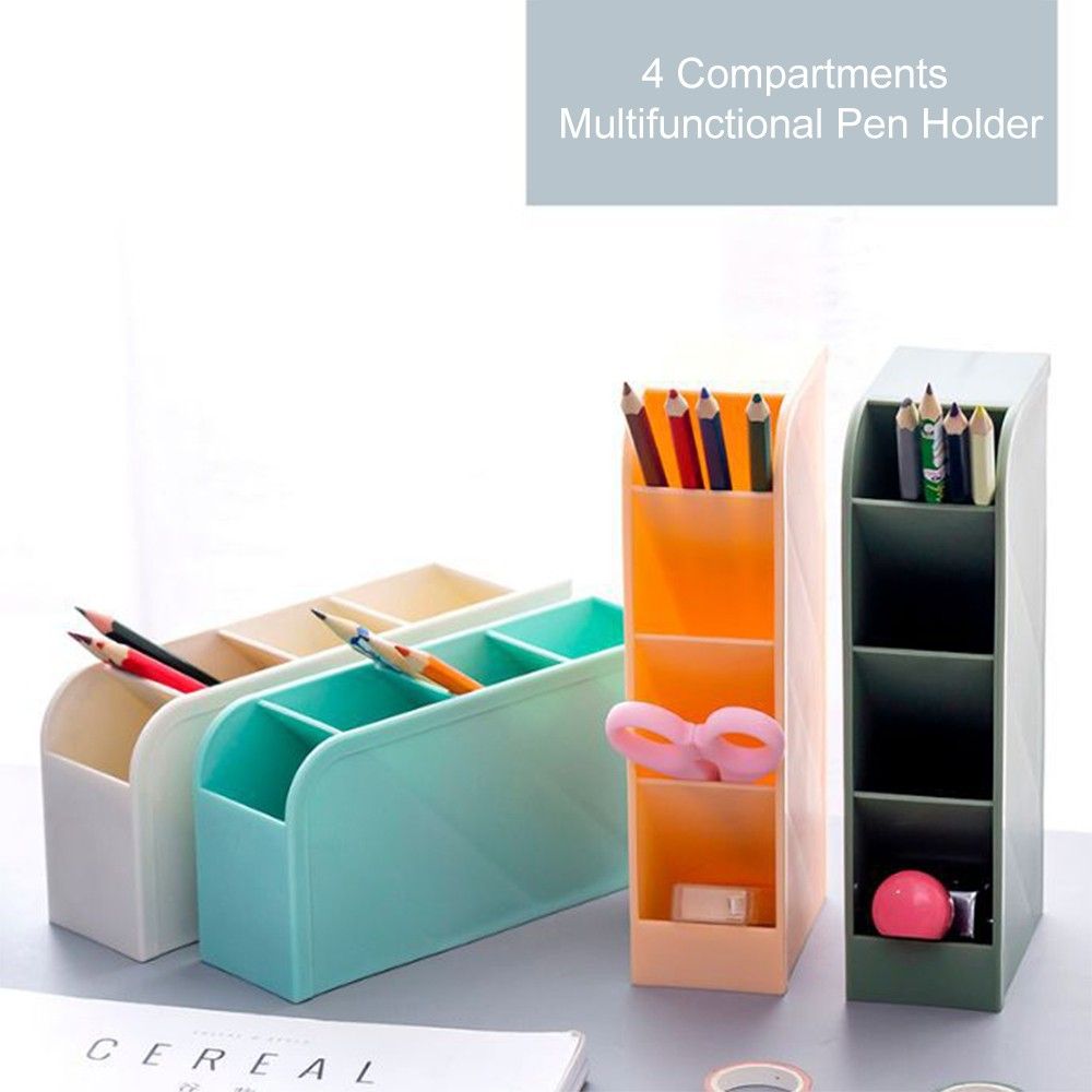 1pc Desk Organizer 4 Compartments Fashion Mutifunctional Pen