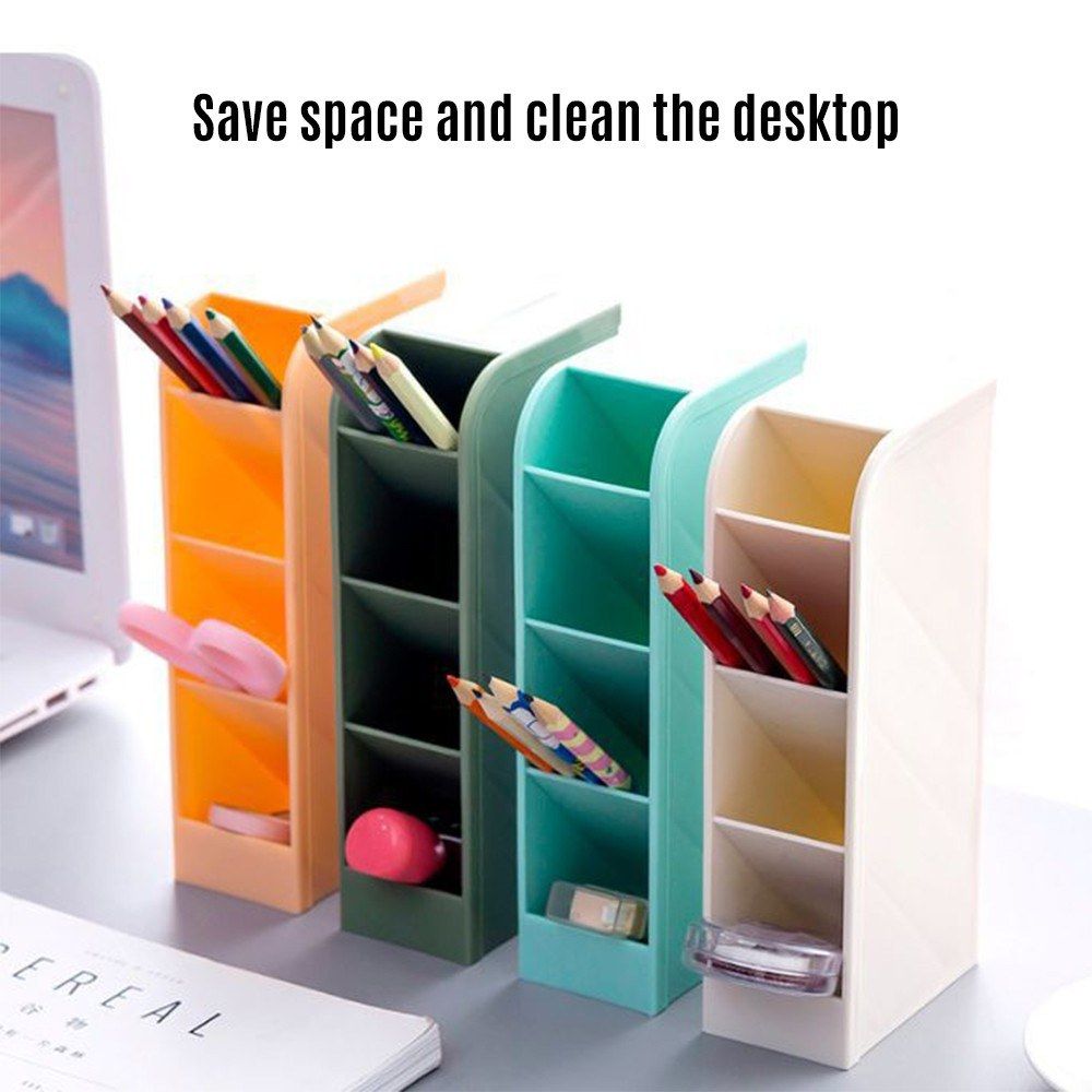 1pc Desk Organizer 4 Compartments Fashion Mutifunctional Pen