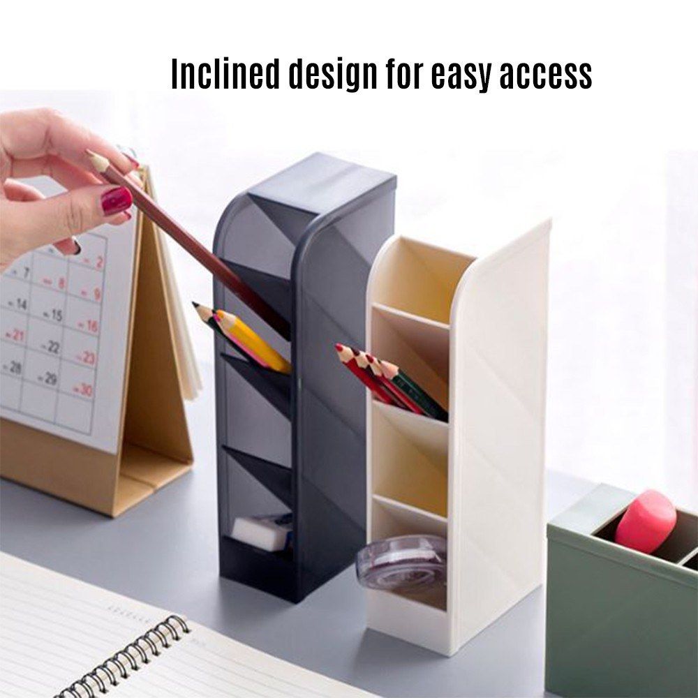 1pc Desk Organizer 4 Compartments Fashion Mutifunctional Pen