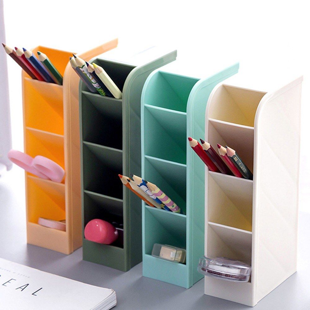 1pc Desk Organizer 4 Compartments Fashion Mutifunctional Pen