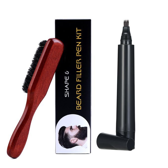 Beard Pencil Filler Kit Filling Pen Facial Hair Repair Coloring Brown