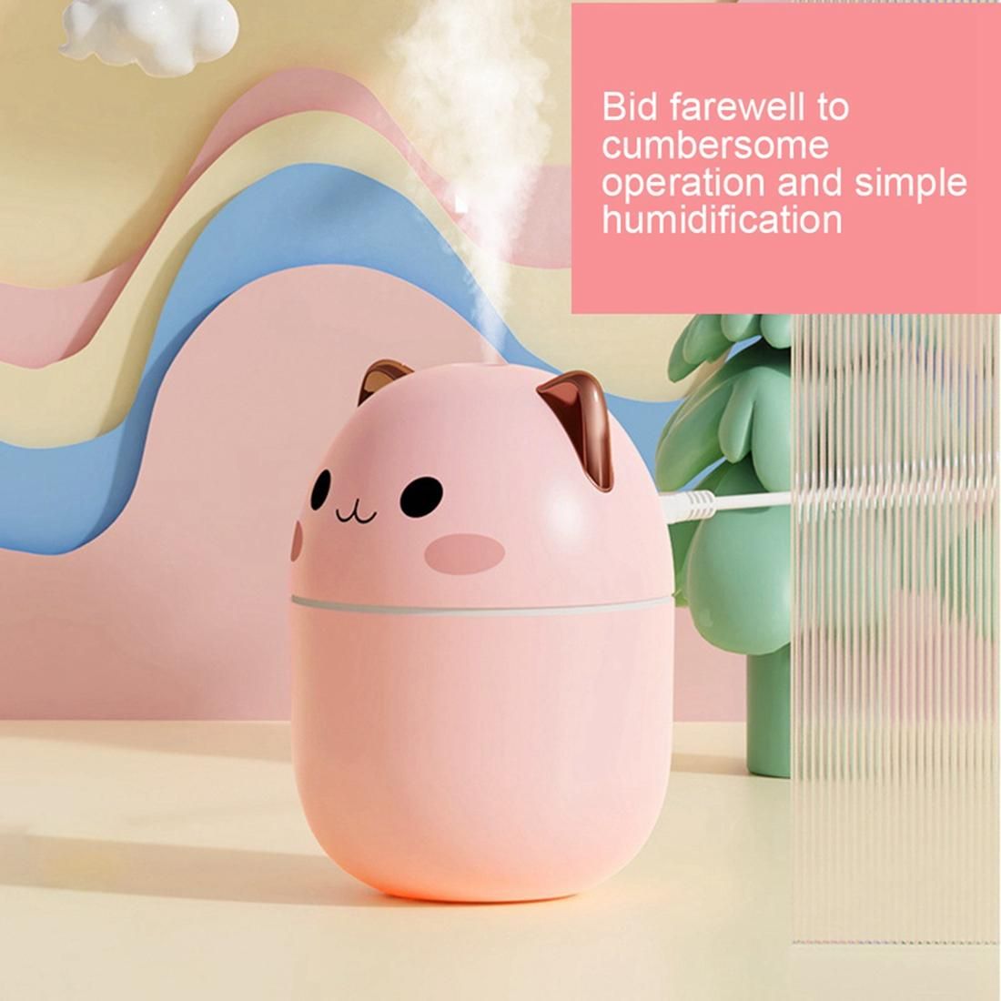 200Ml Air  Cute Diffuser with Night Light Cold Mist for Bedroom Car Plants Purifier  Room C