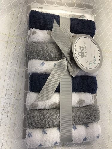 Infant Washcloths 8pieces - Blue