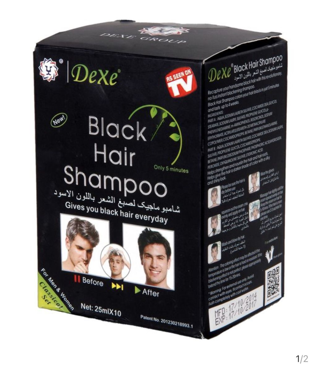 Black Hair Shampoo - 10pcs/1 Pack