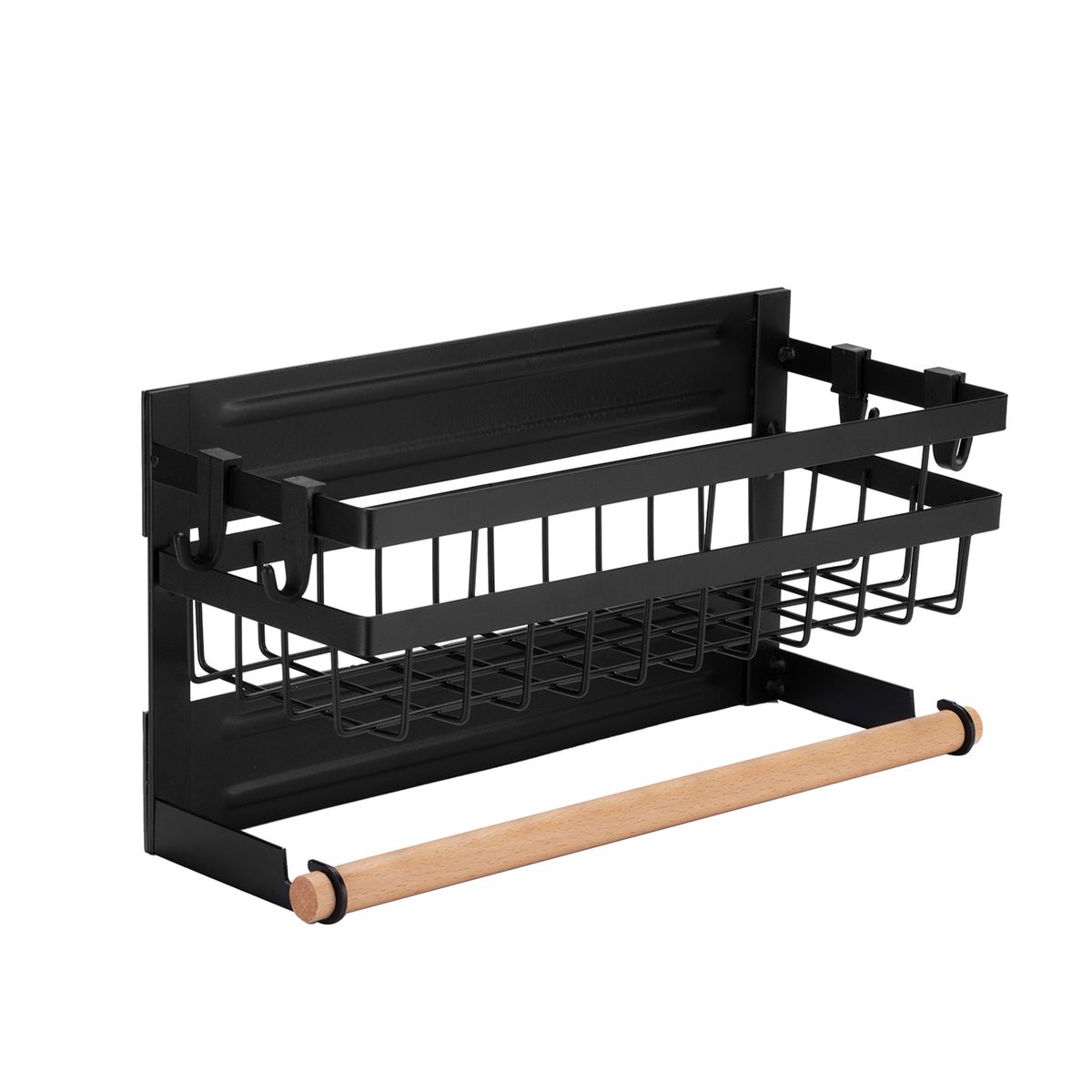 Magnetic Spice Rack For Refrigerator With Hook Paper Towel