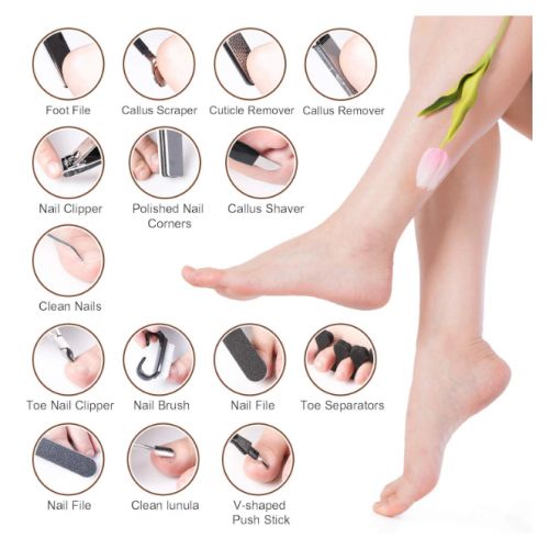 A Set Of 23 In 1 Professional Personalized Pedicure Set