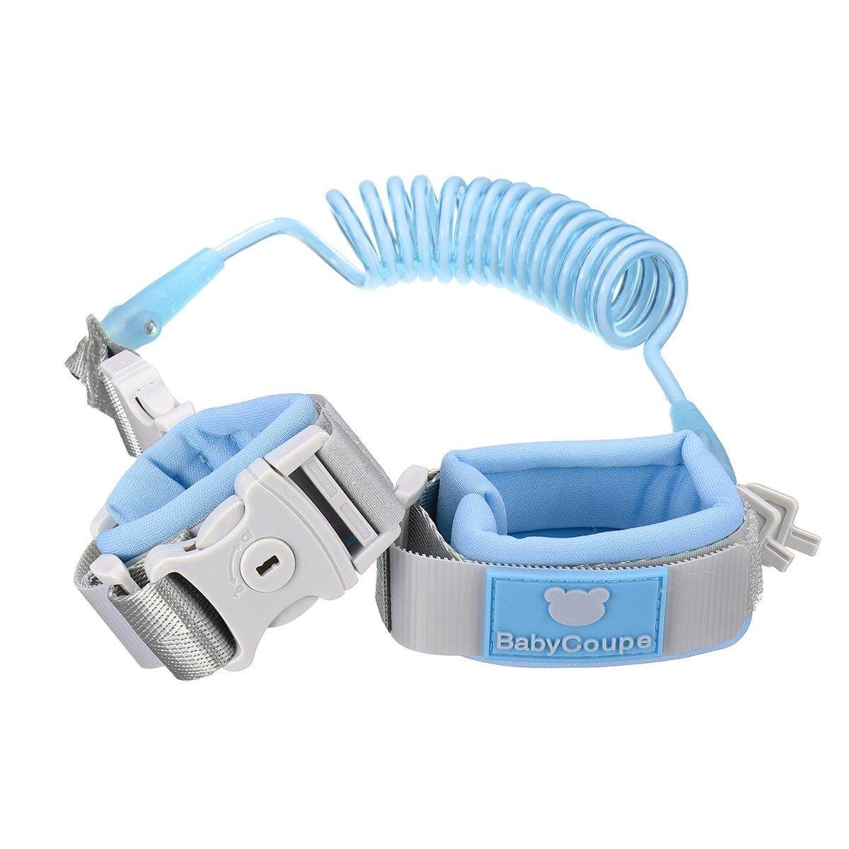 Blue 2.5M Breathable Child Harness Anti-lost Wrist Link Kid Rope Safety Strap W/ Key Lock Blue