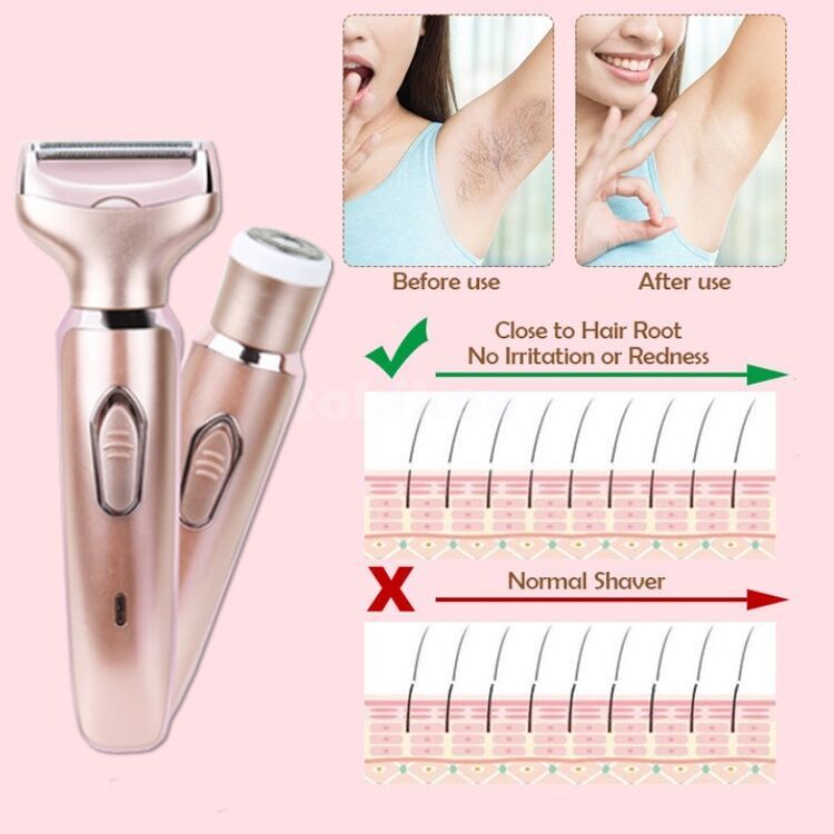 Chargable Electric Hair Shavers Body Leg Pubic For Women