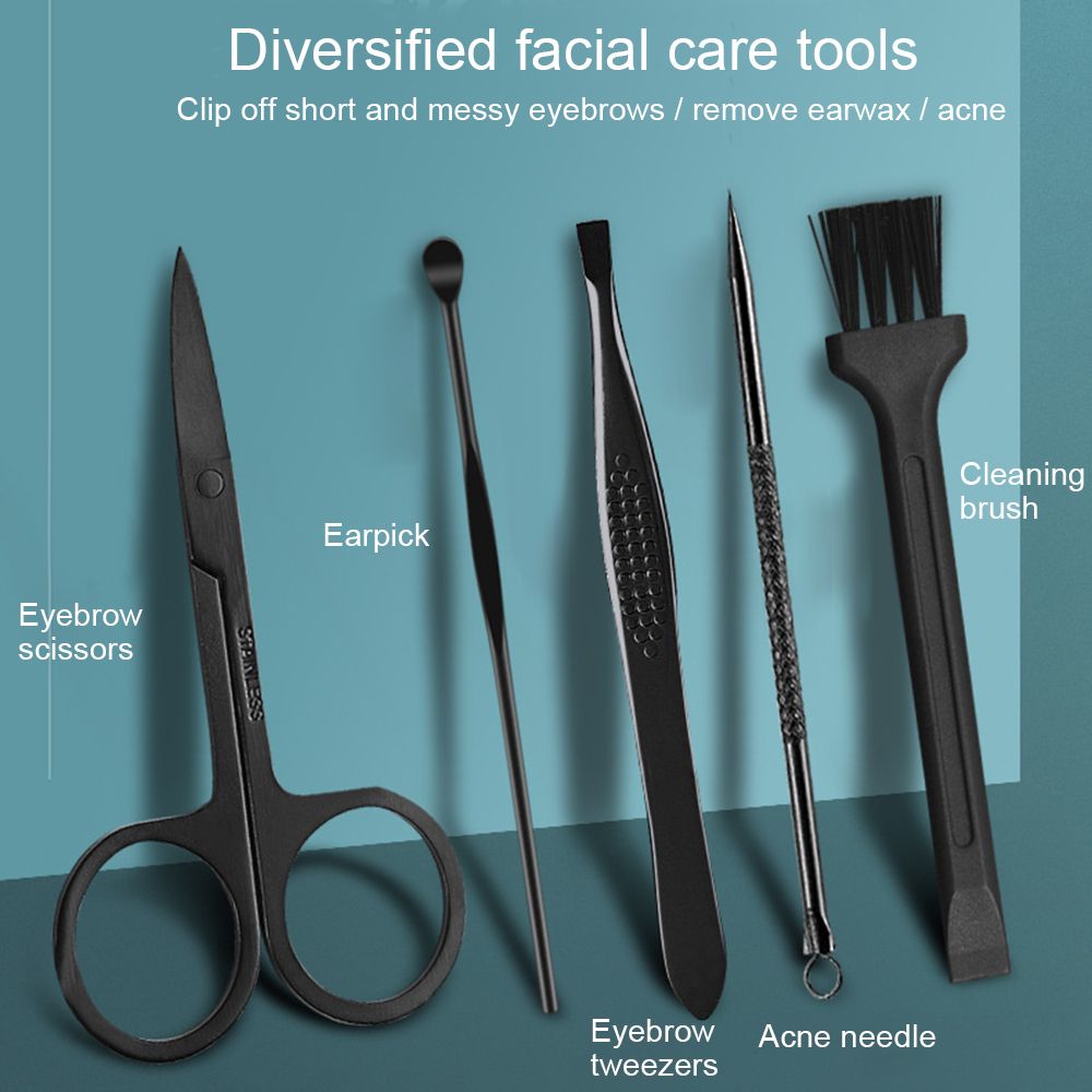 16pcs/set Nail Clipper Cutter Trimmer Ear Pick Grooming Kit