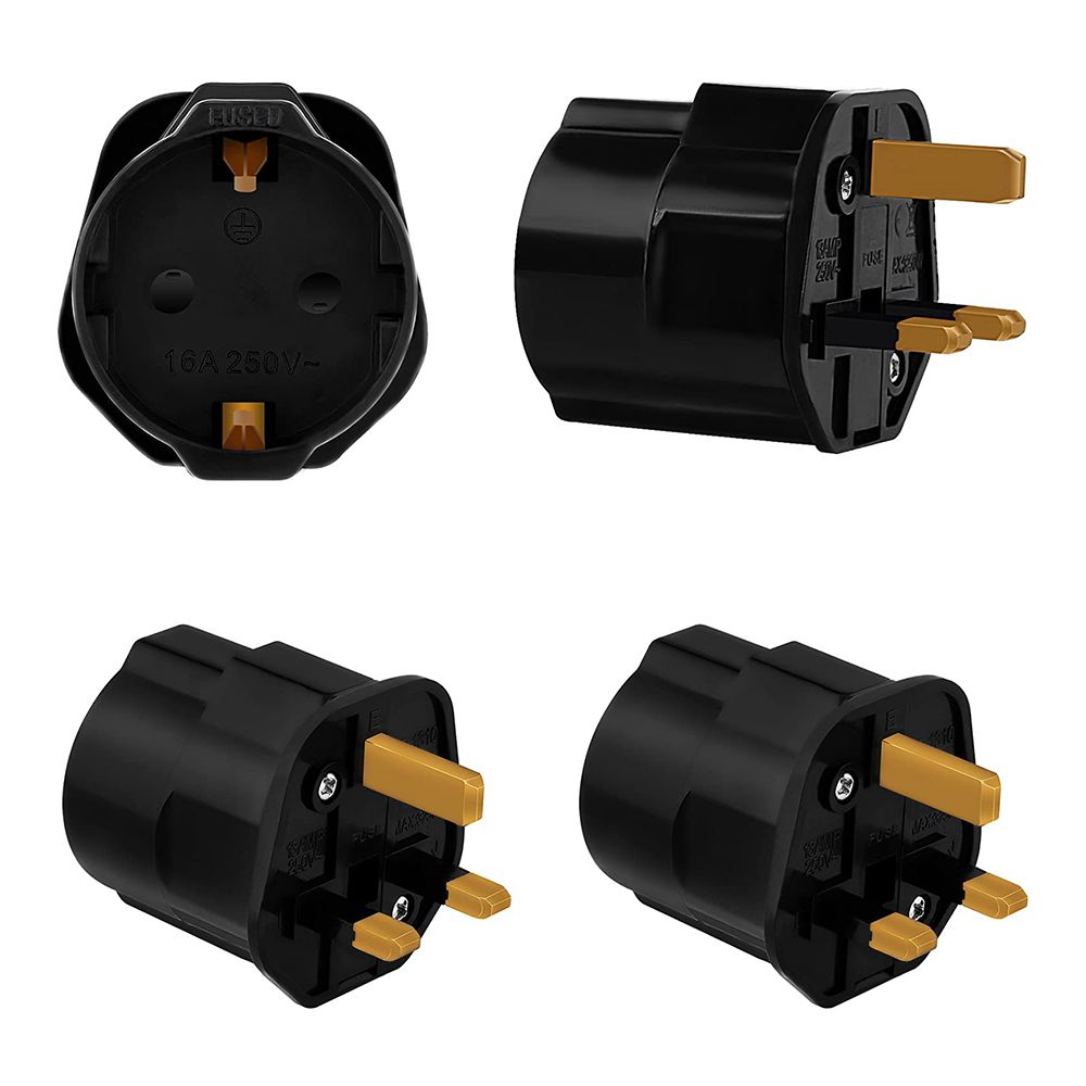 250V 16A Travel Adapter EU 2 Pin To UK 3 Pin Plugs Adapter