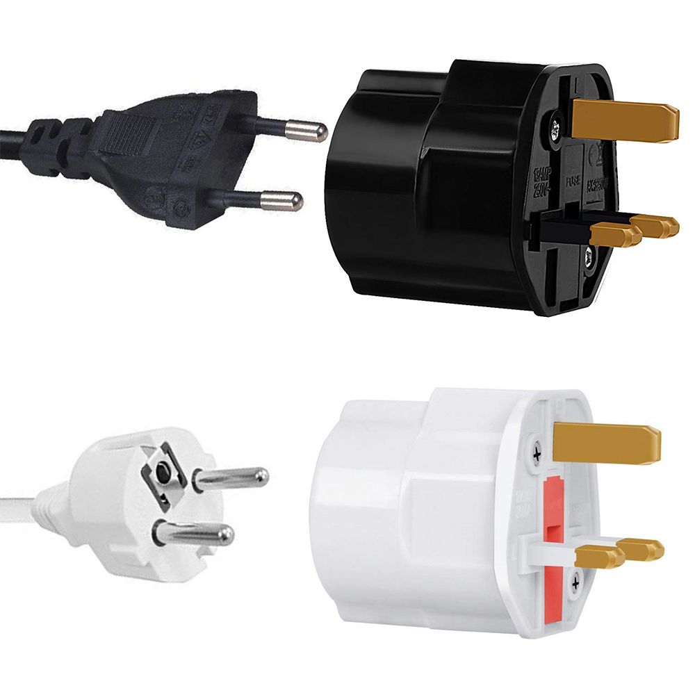 250V 16A Travel Adapter EU 2 Pin To UK 3 Pin Plugs Adapter