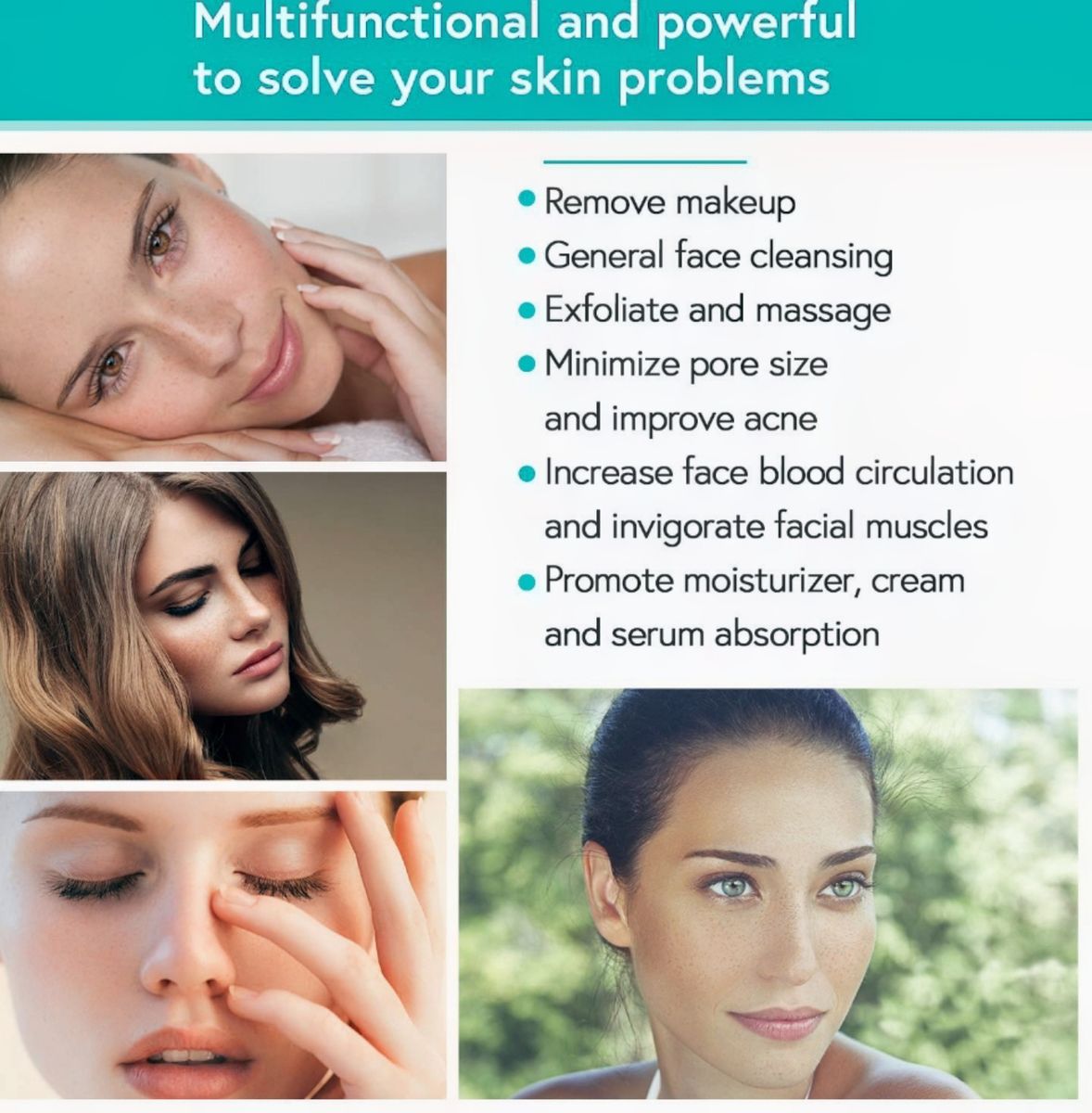 Silicone Face Scrubber/Brush (Soft Facial Exfoliating Cleansing Brush).