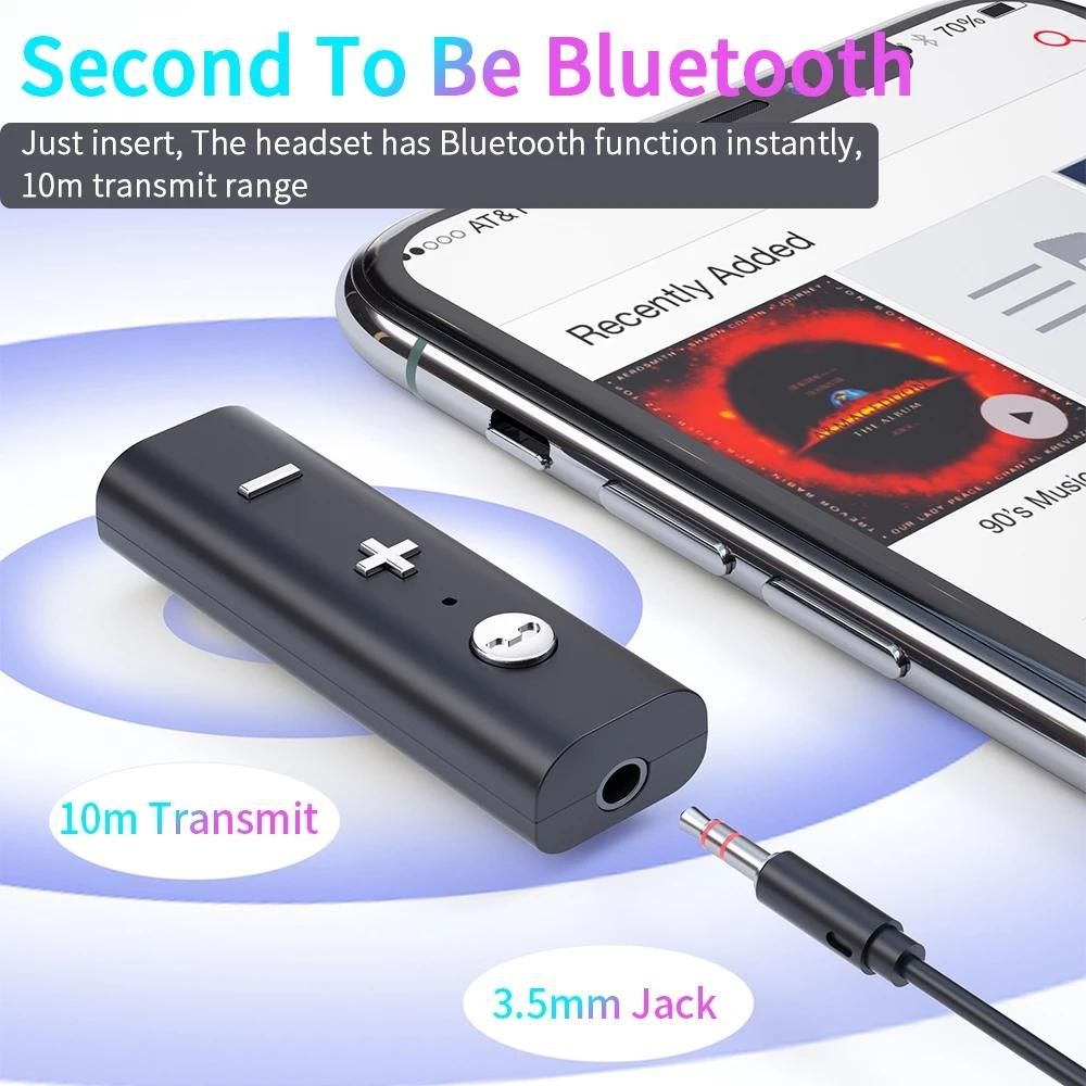 Wireless Adapter Bluetooth 5.0 Receiver For 3.5mm Jack Earphone Bluetooth Aux Audio Music Transmitter For Headphone