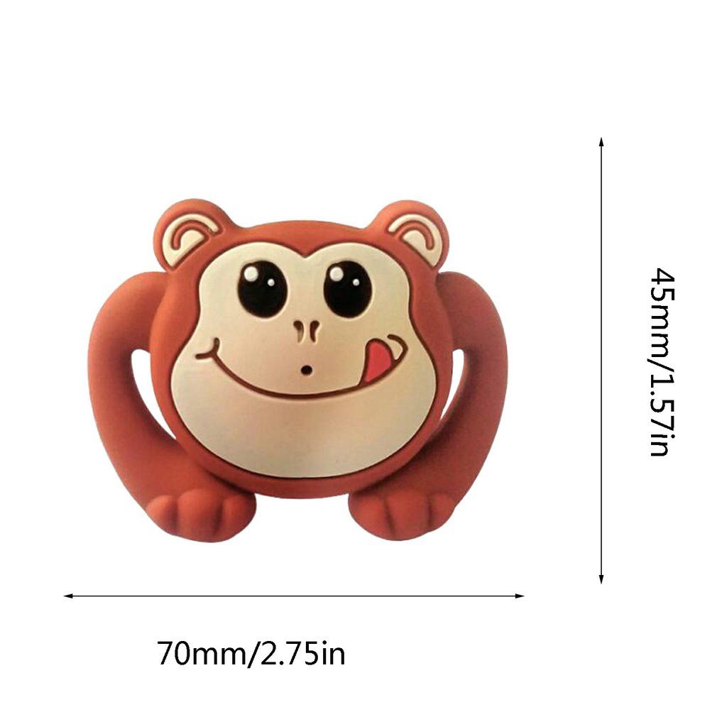 Baby Silicone Pacifier Funny Pacifier Rabbit Teeth Pacifier Beard Pacifier-brown-Naughty Monkey