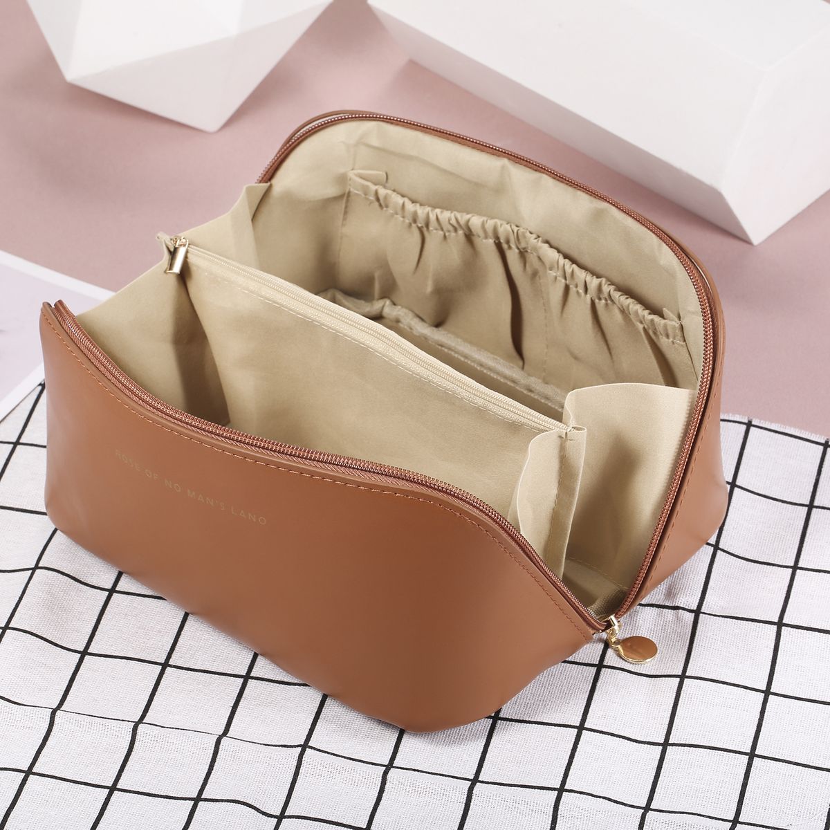 Portable Travel Makeup Organizer Cosmetic Bag Multi-Compart
