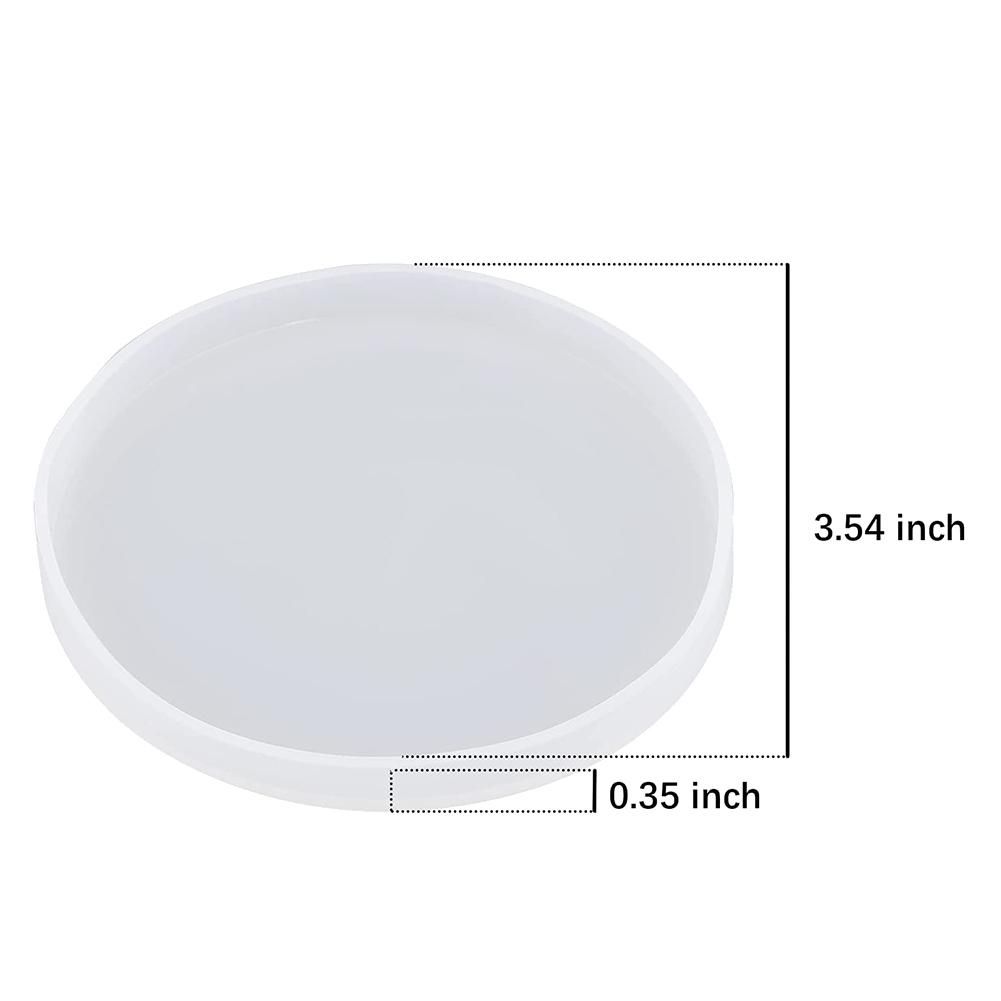 4PCS Round Resin Coaster Mold for Resin CastingEpoxy Molds for Casting with ResinConcreteCement and Polymer Clay