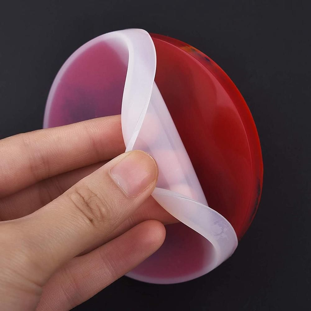 4PCS Round Resin Coaster Mold for Resin CastingEpoxy Molds for Casting with ResinConcreteCement and Polymer Clay