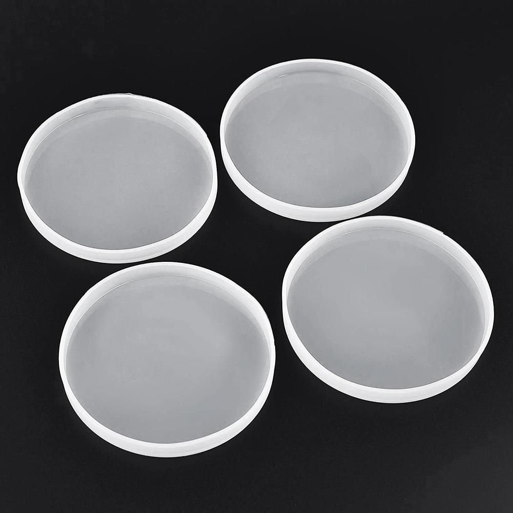 4PCS Round Resin Coaster Mold for Resin CastingEpoxy Molds for Casting with ResinConcreteCement and Polymer Clay