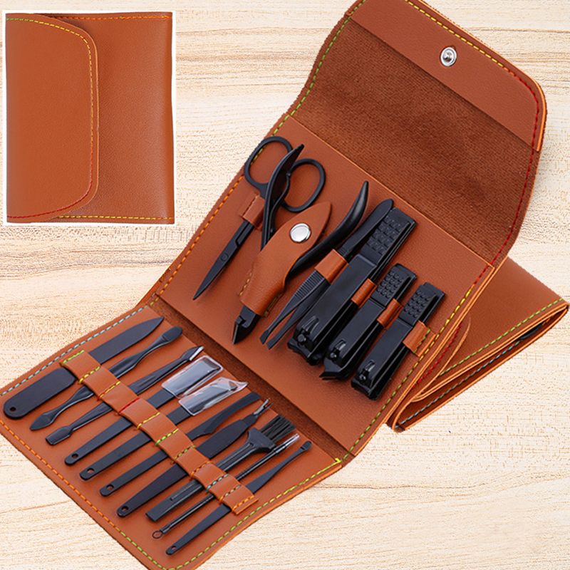 16pcs/set Ear Pick Grooming Nail Clipper Cutter Trimmer Kit Feet Hand Tools