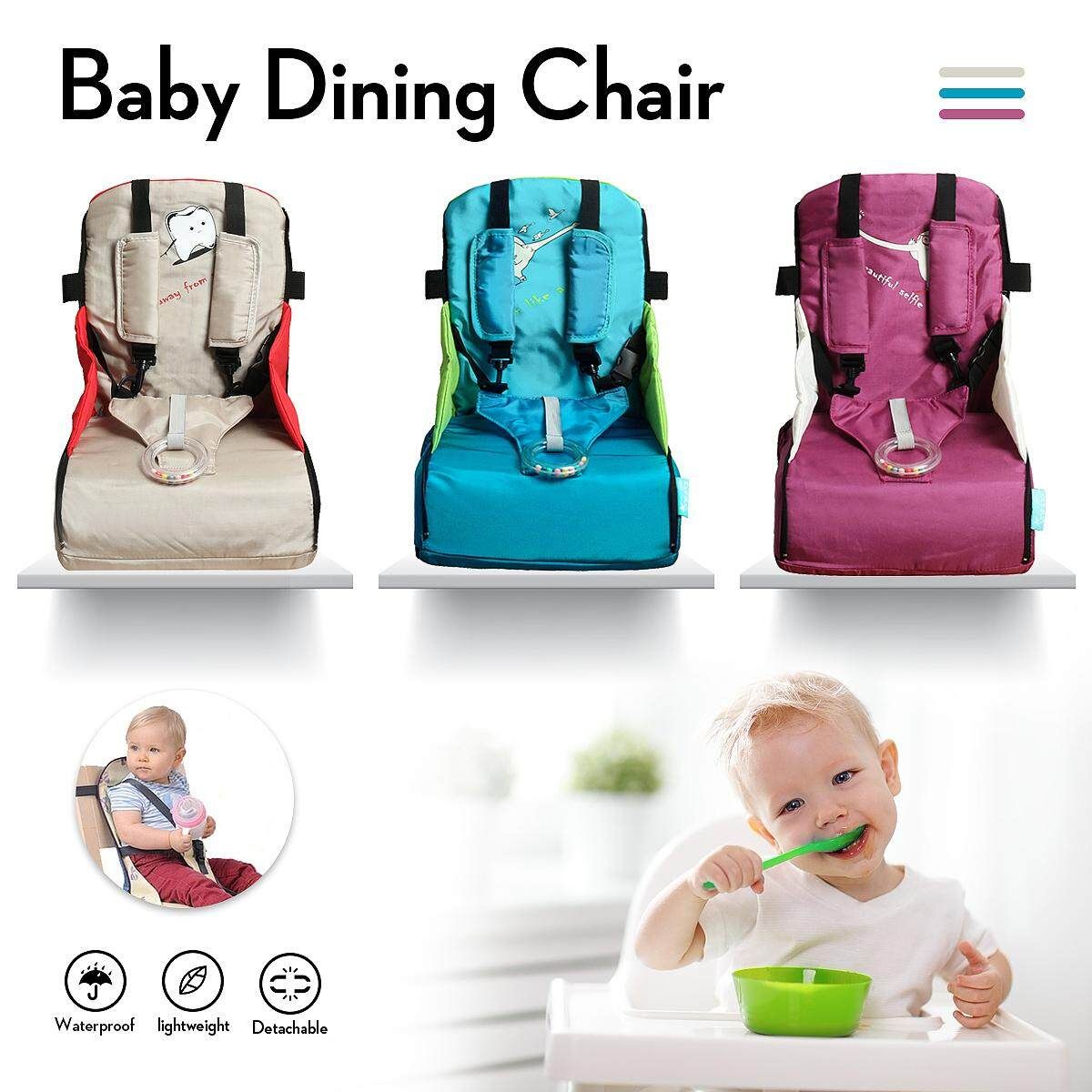Children Portable Booster Seats Baby Feeding High Chair Stool Infant Feeding Pink/ Blue/ Gray Pink