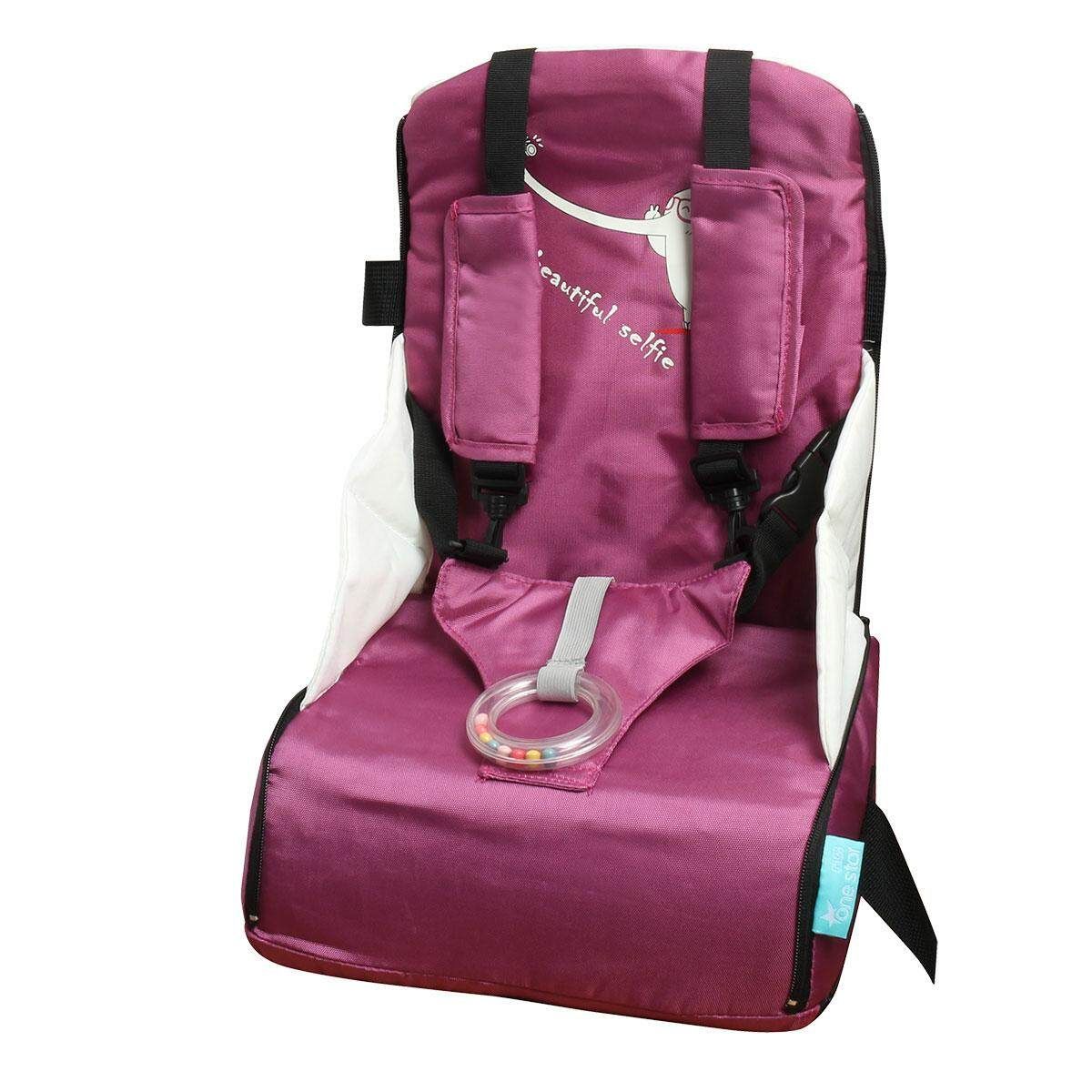 Children Portable Booster Seats Baby Feeding High Chair Stool Infant Feeding Pink/ Blue/ Gray Pink
