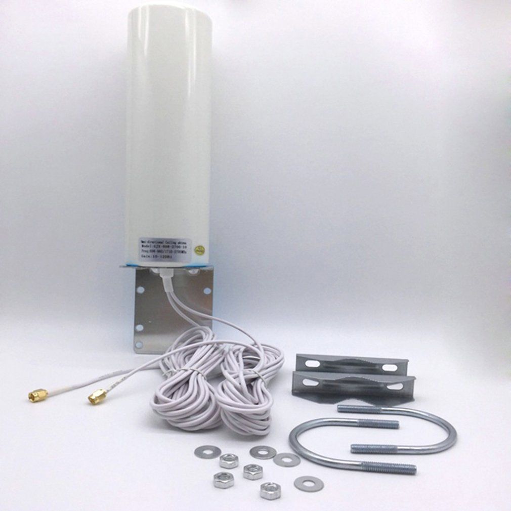 3G 4G Barrel Antenna Outdoor Antenna Dual Interface SMA TS9 CRC9 Router Network Card External Antenna-White