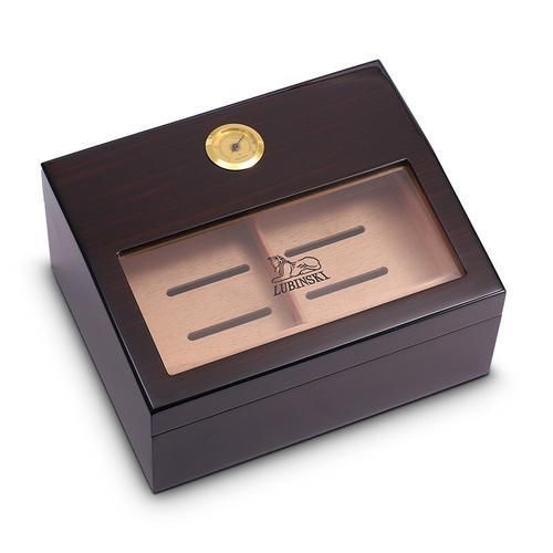 Cedar Wood Portable Humidor Box Cigar Humidor With Hygrometer Humidifier  Cigar Case Fit 25 Cigars Cabinet Top Glass