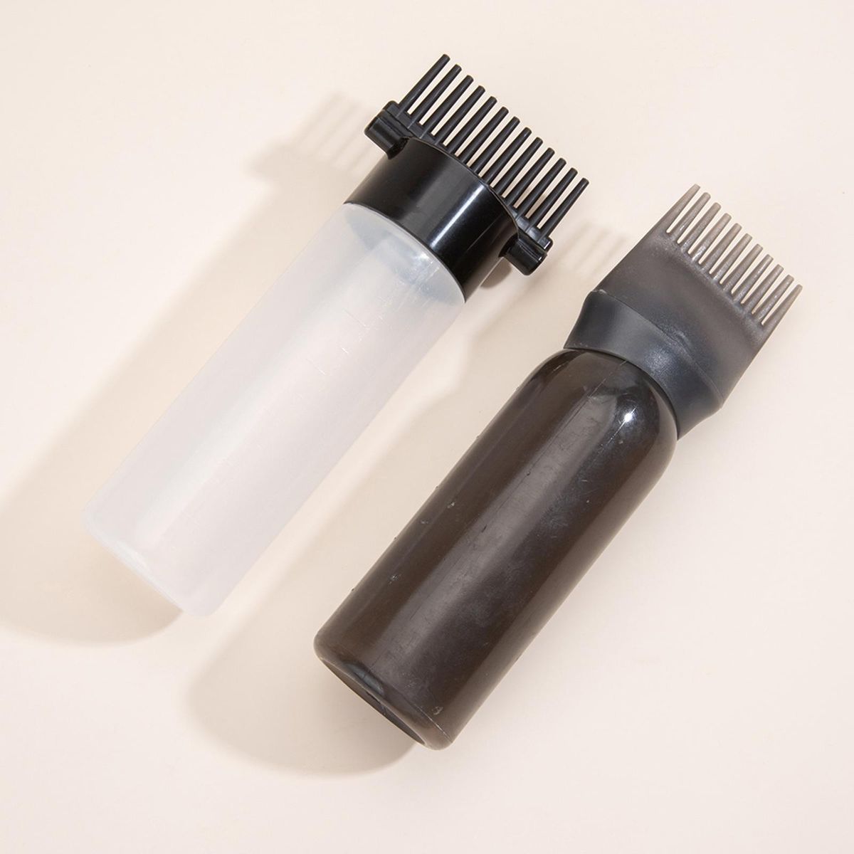 2Pcs  Bottles Hair Oil Applicators For Salon Black
