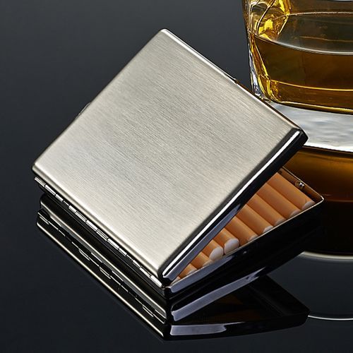 Portable Stainless Steel Cigarette Case 20 Capacity