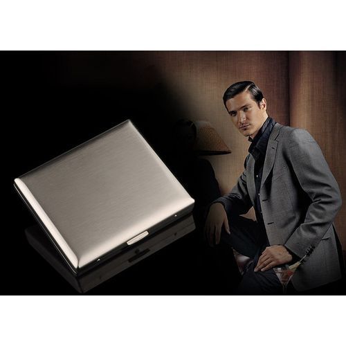 Portable Stainless Steel Cigarette Case 20 Capacity