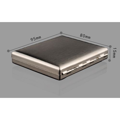 Portable Stainless Steel Cigarette Case 20 Capacity