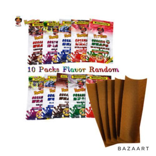 Organic Cigar / Blunt Rolling Wraps Assorted Flavor 5 Leaves