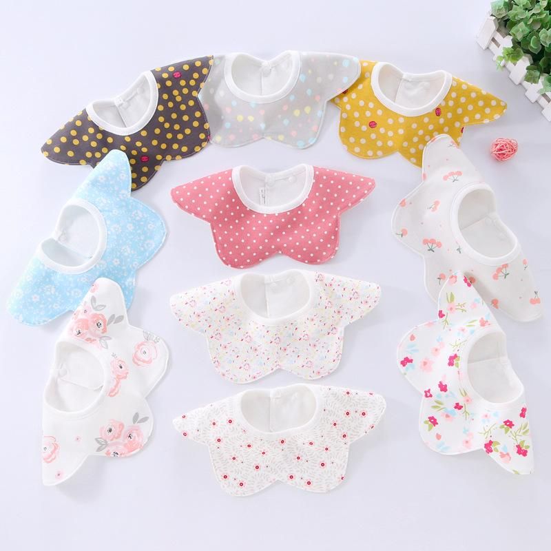 4PCS Cotton Waterproof Baby Bibs