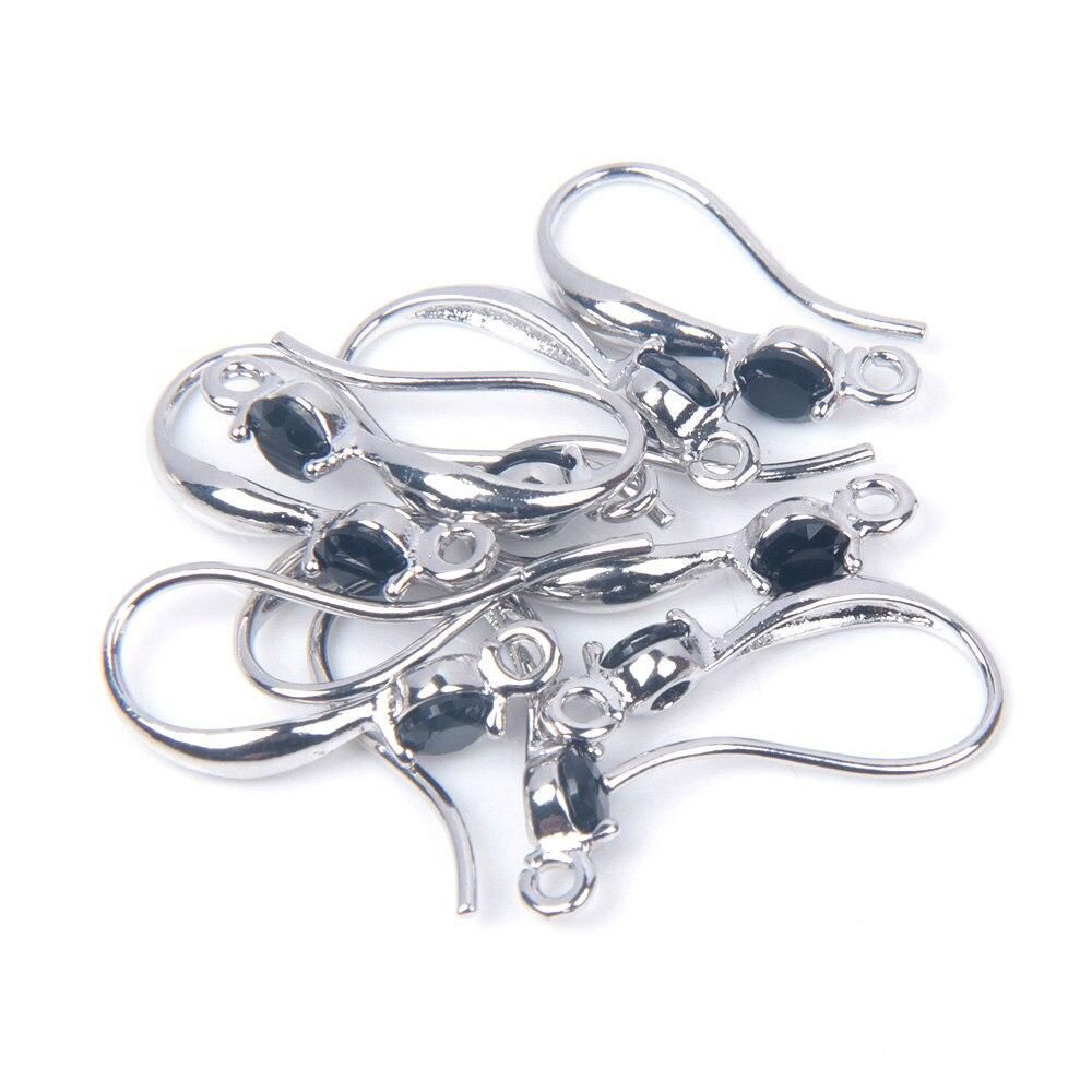 XHN 20PCS Brass and Zircon Earrings Hooks Jewelry Making Supplies Diy Findings Accessories
