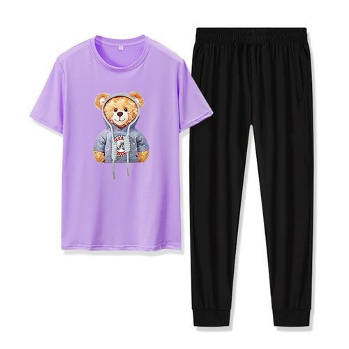 Ladies/women 2set Sexy Night Wear Trouser - Purple