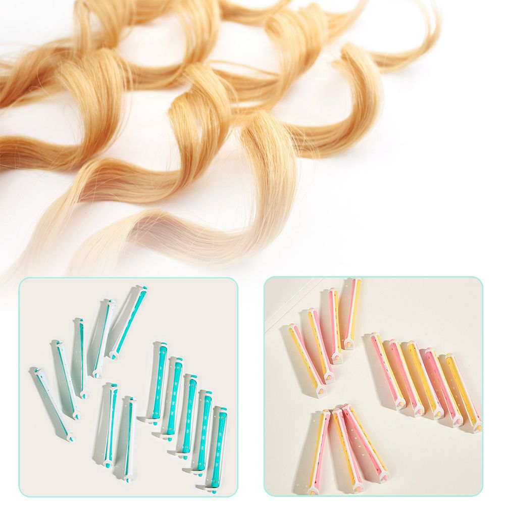 12 Pieces Perm Rods With Perm Rod Bands Cold Wave Rods
