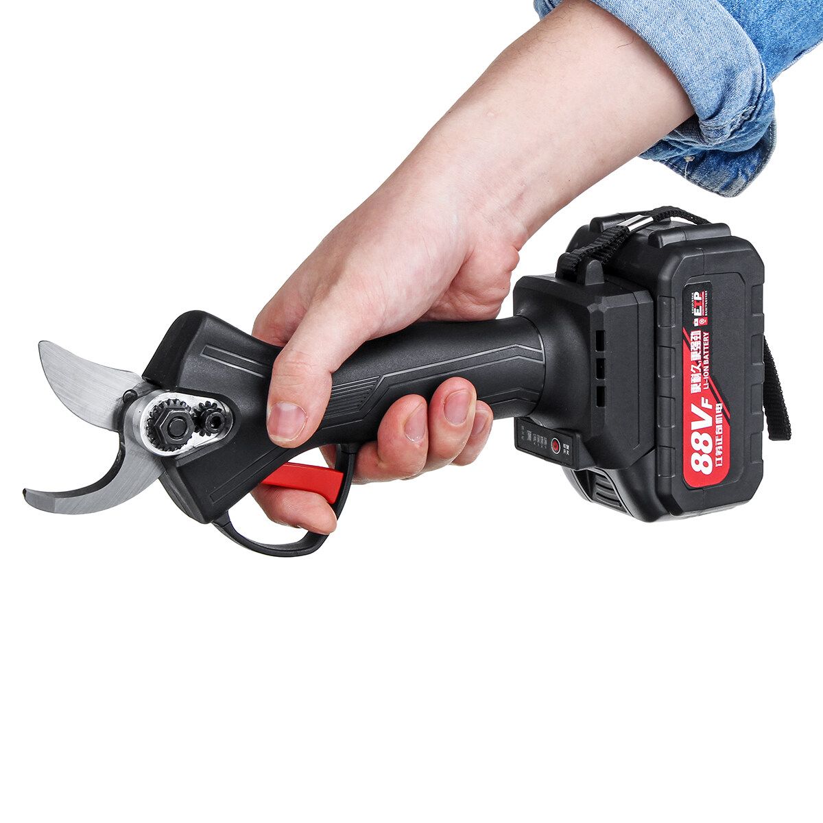 88V Cordless Rechargeable Electric Pruning Shears Secateur Branch Scissor
