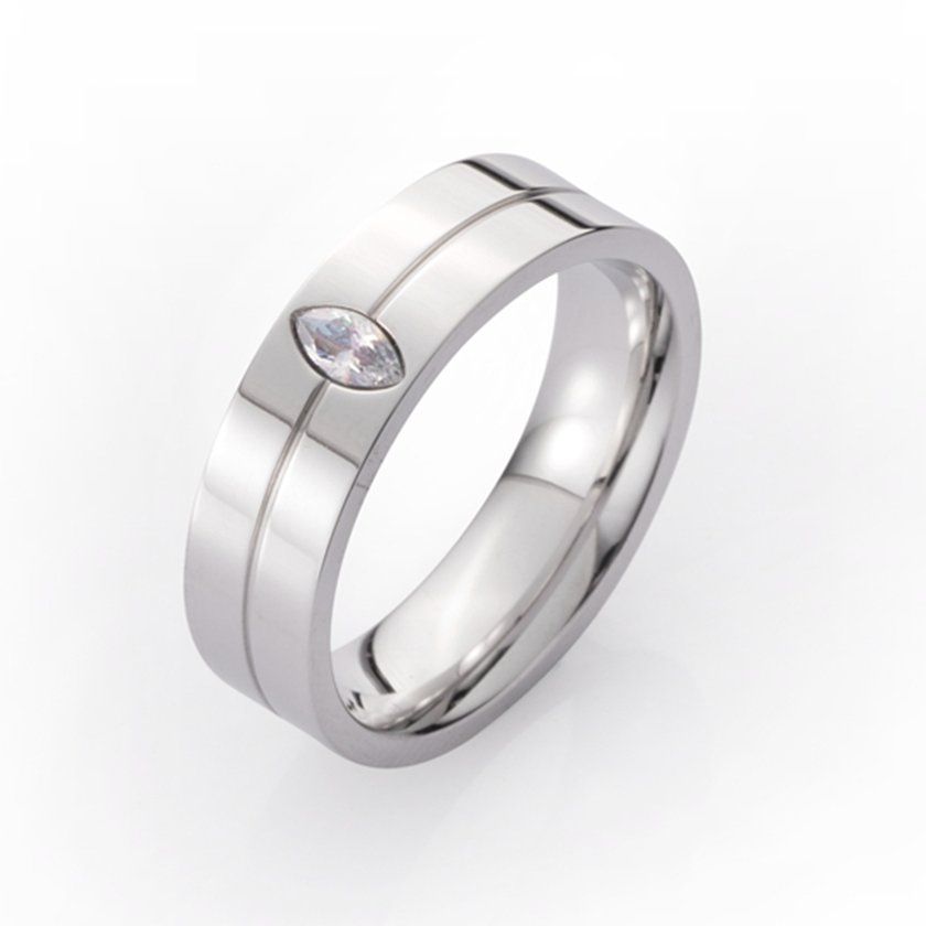Ouples Ring With Eye-shape Zir On Shiny Romanti  Ring Wedding Party Ring-si Er-for Men