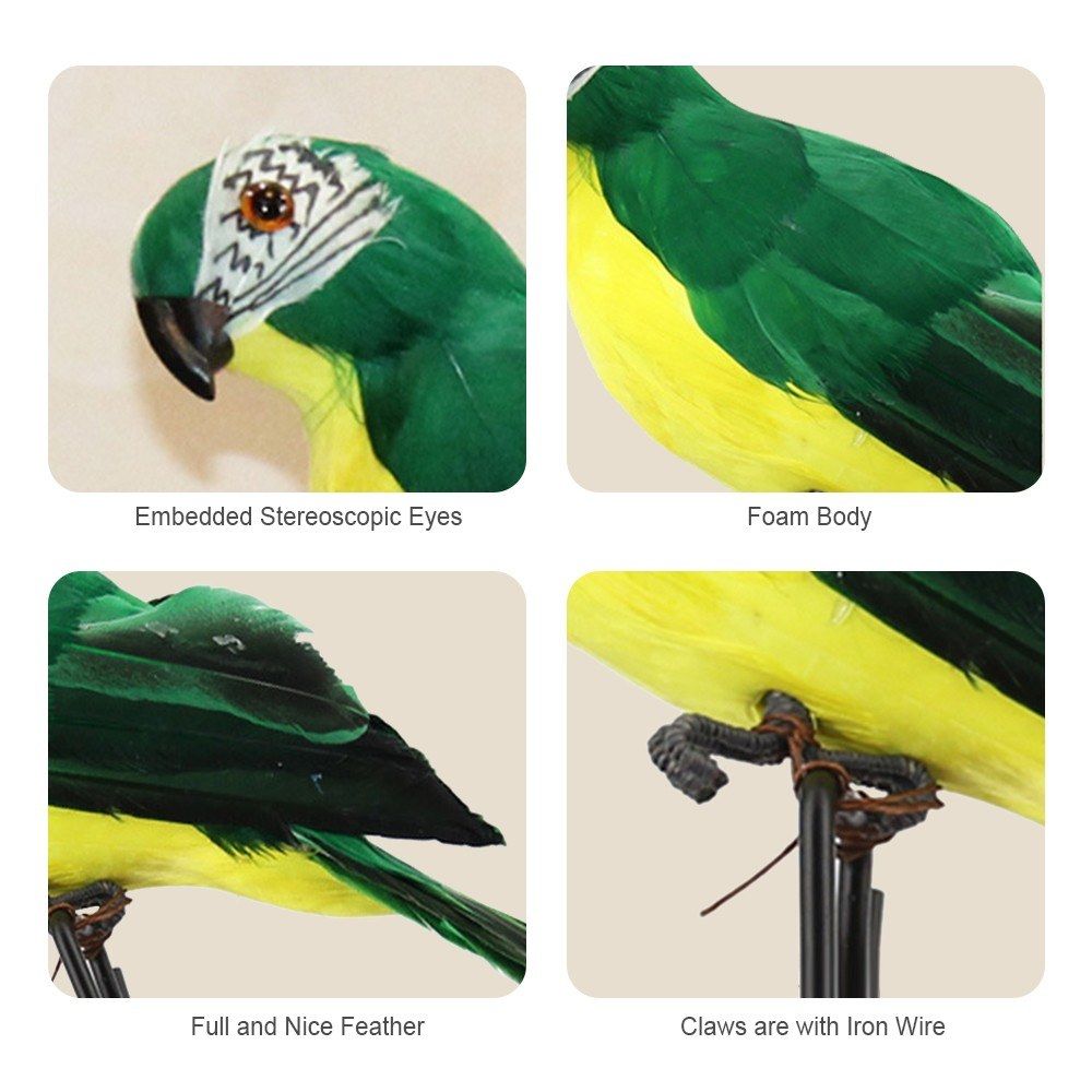 Artificial Parrot Wall Sculpture Decorative Simulation Foam