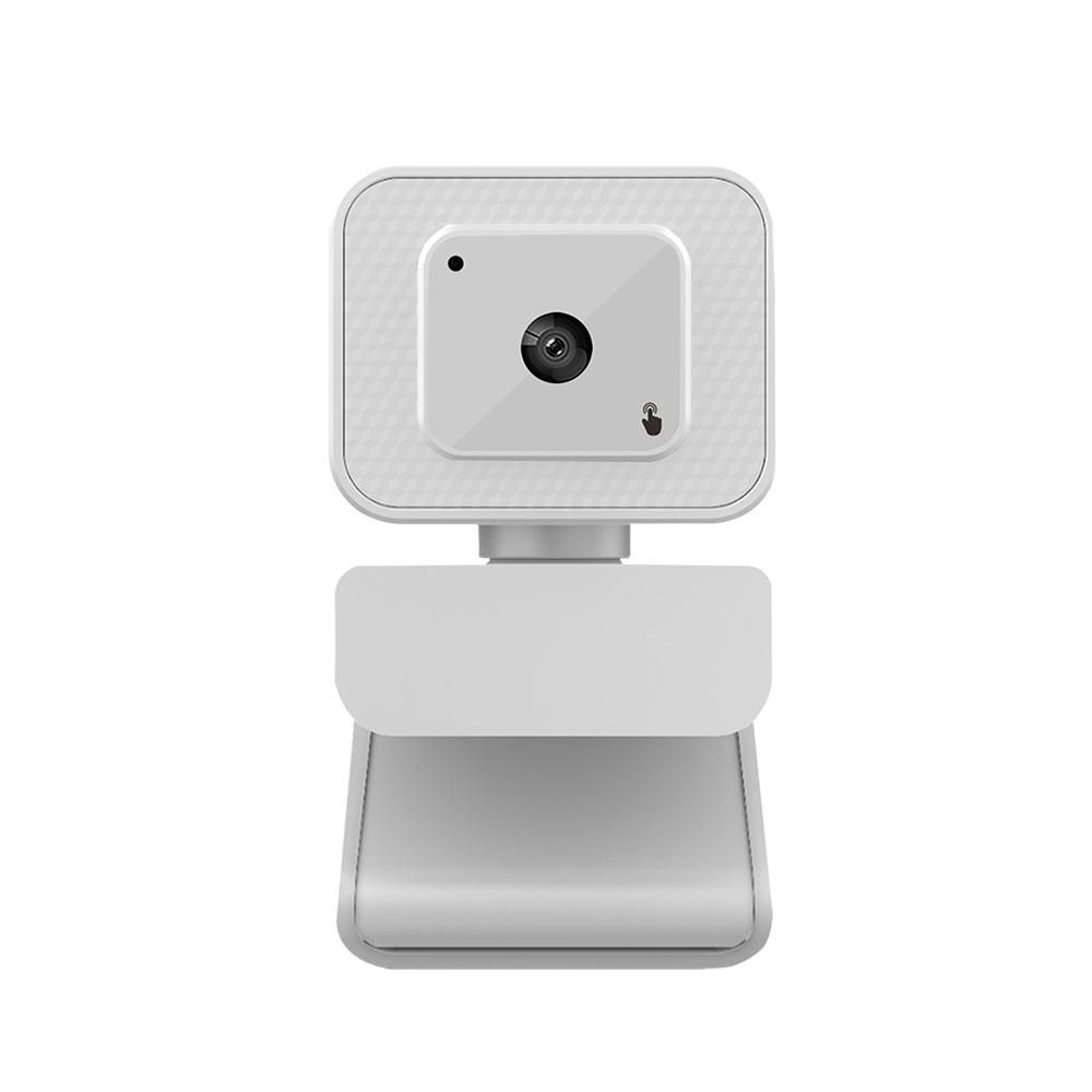4K USB Webcam Wide Angle Auto Focus 3-level Brightness Adjustment USB Web Camera Built-in Noise Reduction Microphone White