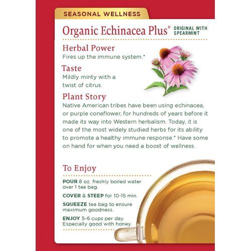 Organic Echinacea Plus Seasonal Tea,16 Ct X 6