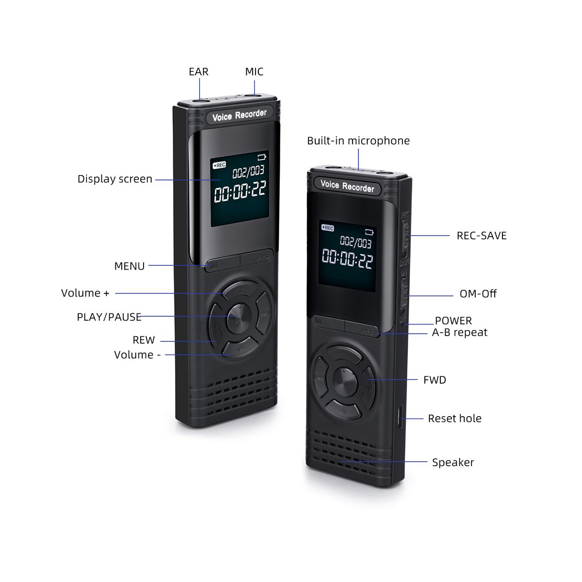 Digital Voice Recorder For Meeting Lecture Interview